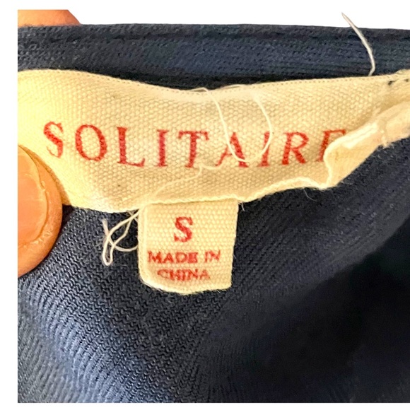 Solitaire/ Anthropologie embroidered blue tunic dress size S - Picture 6 of 6